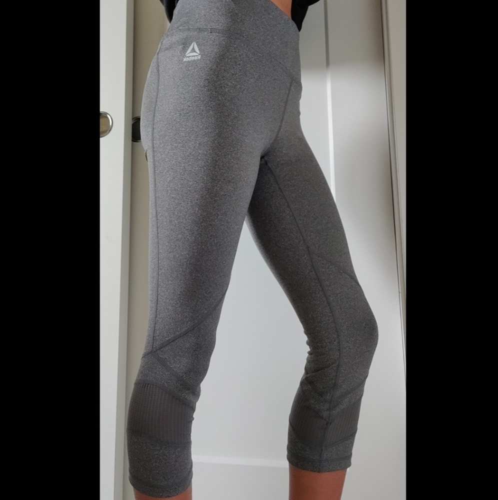 Gray 3/4 leggings from Reebok